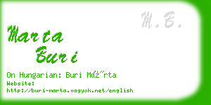 marta buri business card